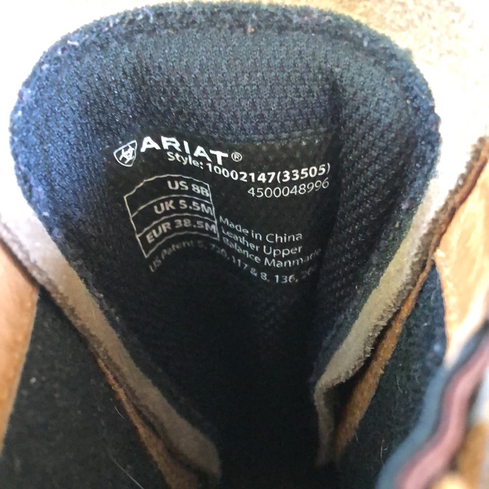 🚨B2G1 ARIAT Brown Leather Ankle Booties - Picture 7 of 12